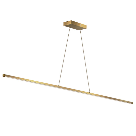 Dainolite 30W LED Horizontal Pendant, Aged Brass with White Acrylic Diffuser ARY-4830LEDHP-AGB