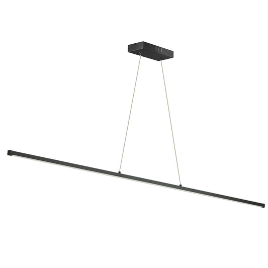 Dainolite 30W LED Horizontal Pendant, Matte Black with White Acrylic Diffuser ARY-4830LEDHP-MB