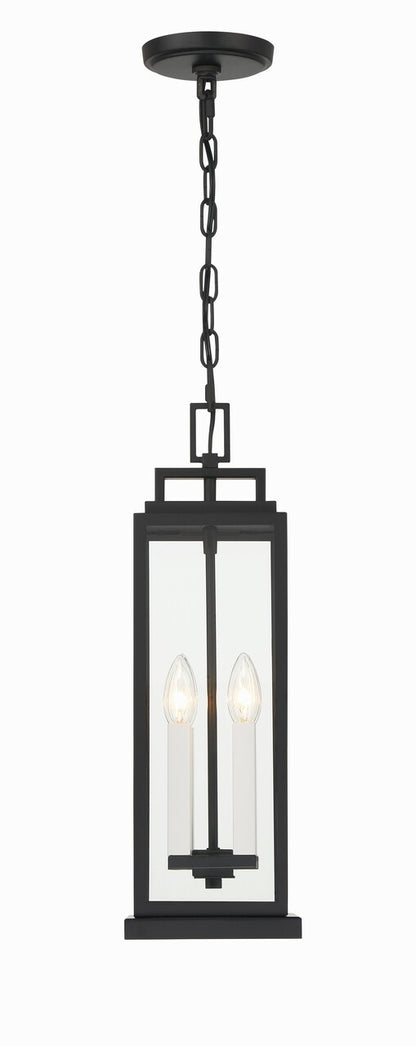 Crystorama Aspen 4 Light Matte Black Outdoor Pendant ASP-8915-MK