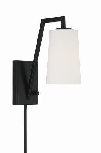 Crystorama Avon 1 Light Matte Black Wall Mount AVO-B4201-MK