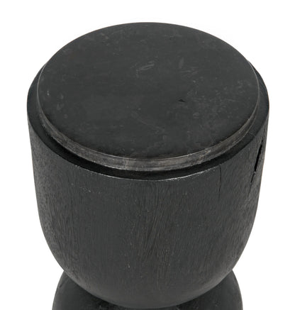 Noir Kudoro Side Table in Burnt Black AW-27BB