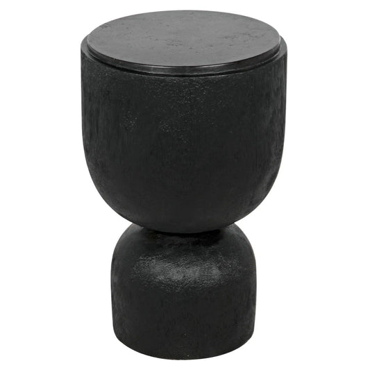 Noir Kudoro Side Table in Burnt Black AW-28BB