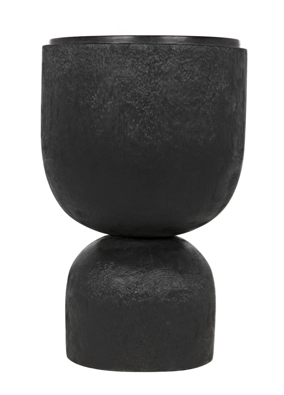 Noir Kudoro Side Table in Burnt Black AW-28BB