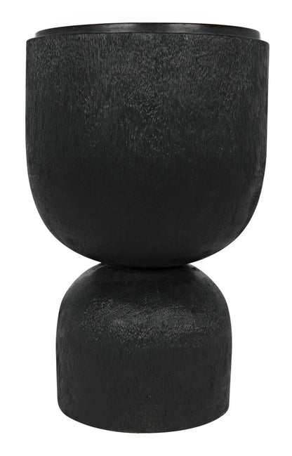 Noir Kudoro Side Table in Burnt Black AW-28BB