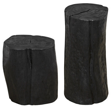 Noir Budi Side Table in Burnt Black AW-46BB-2