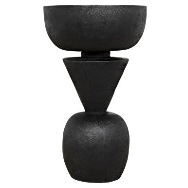 Noir Nogozi Side Table in Burnt Black AW-48BB