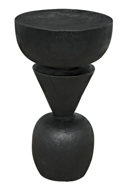 Noir Nogozi Side Table in Burnt Black AW-48BB