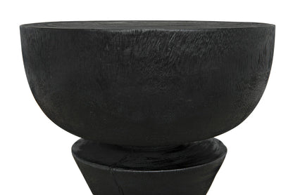 Noir Nogozi Side Table in Burnt Black AW-48BB