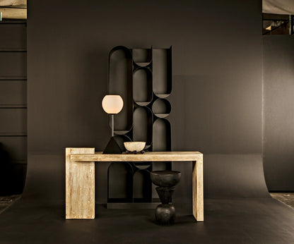 Noir Nogozi Side Table in Burnt Black AW-48BB