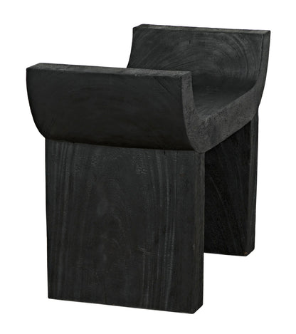 Noir Kazuo Stool in Burnt Black AW-54BB