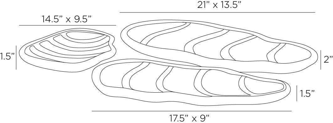 Arteriors Home Chesapeake Trays, Set of 3 AYC01