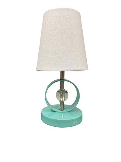 House of Troy Bryson Mini 4" Ring And Crystal Satin Nickel/Mint Accent Lamp B210-SN/MT