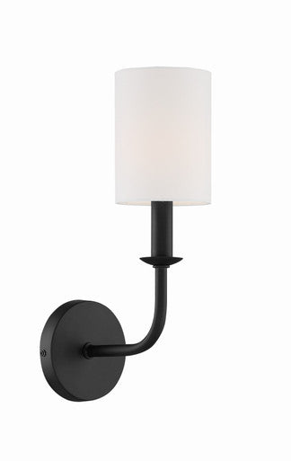 Crystorama Bailey 1 Light Matte Black Wall Mount BAI-A2101-MK