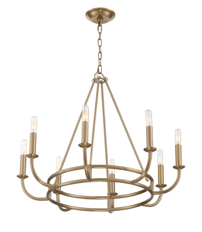 Crystorama Bailey 8 Light Aged Brass Chandelier BAI-A2108-AG