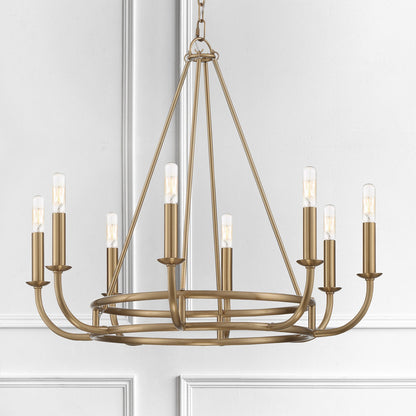 Crystorama Bailey 8 Light Aged Brass Chandelier BAI-A2108-AG