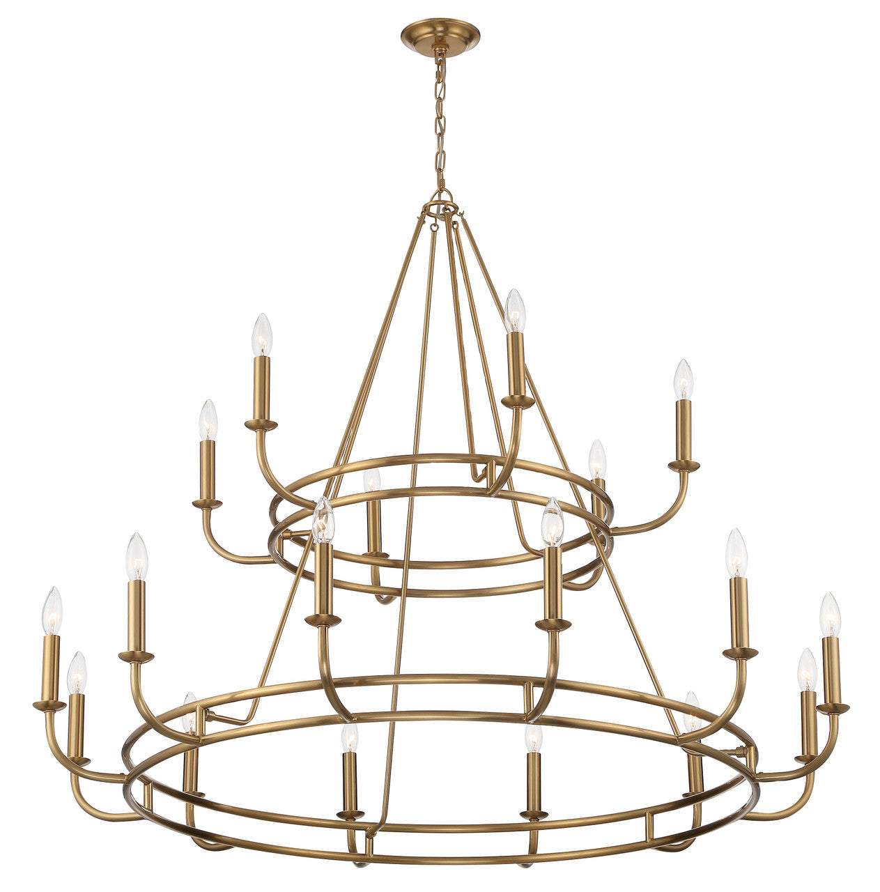 Crystorama Bailey 18 Light Aged Brass Chandelier BAI-A2109-AG