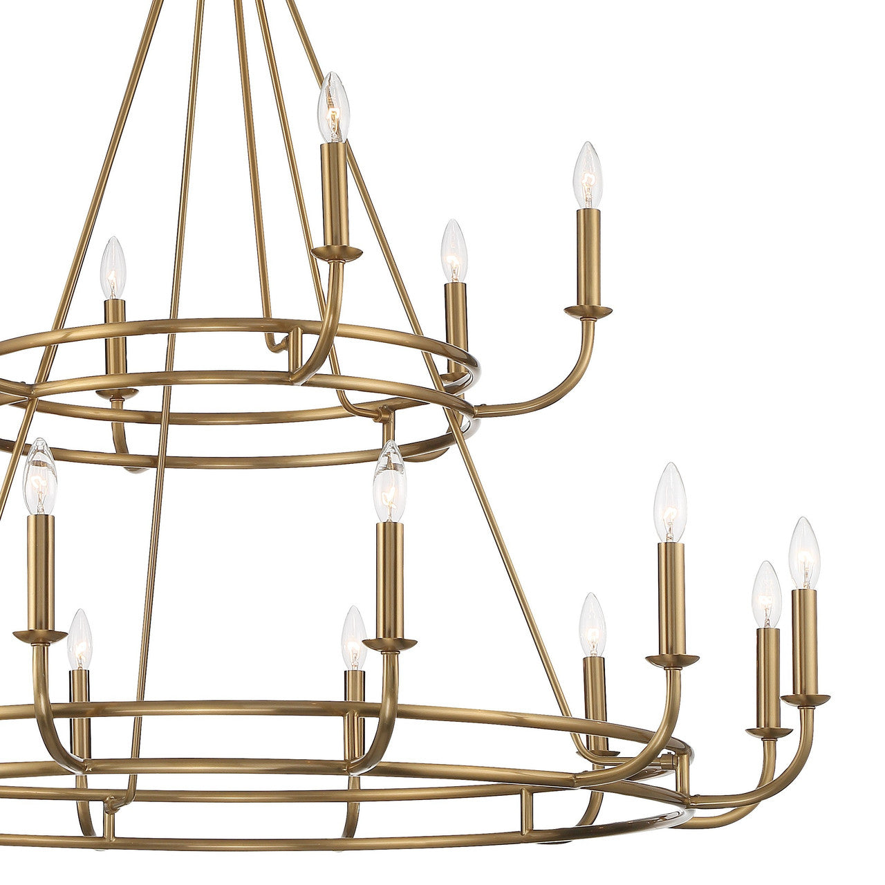 Crystorama Bailey 18 Light Aged Brass Chandelier BAI-A2109-AG