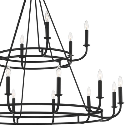 Crystorama Bailey 18 Light Matte Black Chandelier BAI-A2109-MK