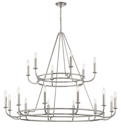 Crystorama Bailey 18 Light Polished Nickel Chandelier BAI-A2109-PN