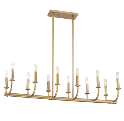 Crystorama Bailey 12 Light Aged Brass Chandelier BAI-A2112-AG