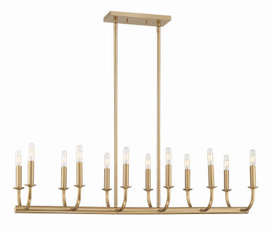 Crystorama Bailey 12 Light Aged Brass Chandelier BAI-A2112-AG