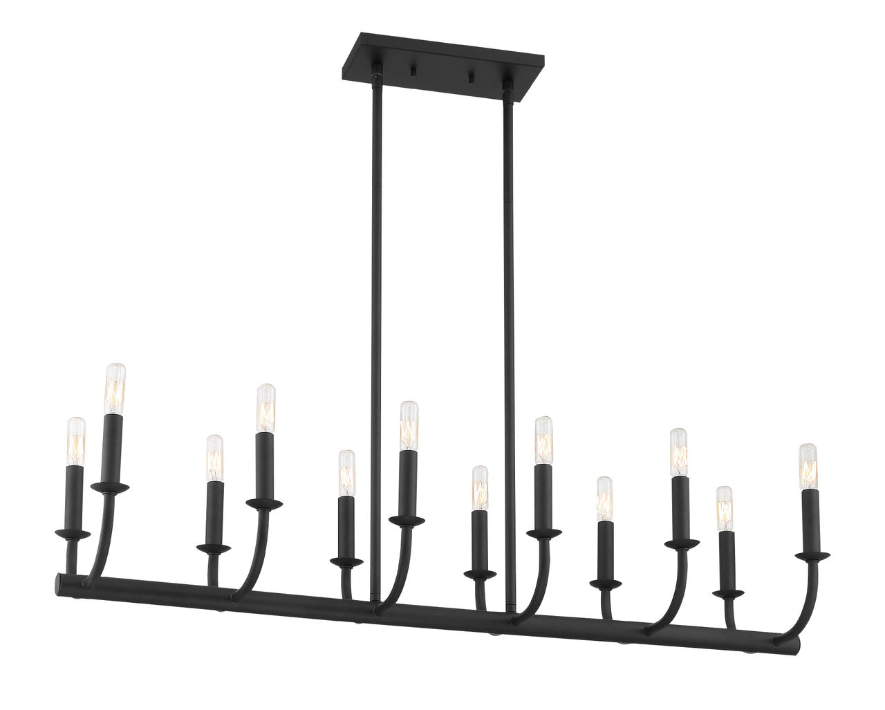 Crystorama Bailey 12 Light Matte Black Chandelier BAI-A2112-MK