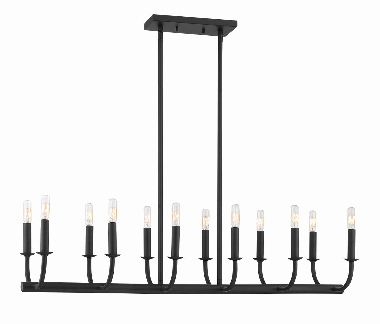 Crystorama Bailey 12 Light Matte Black Chandelier BAI-A2112-MK