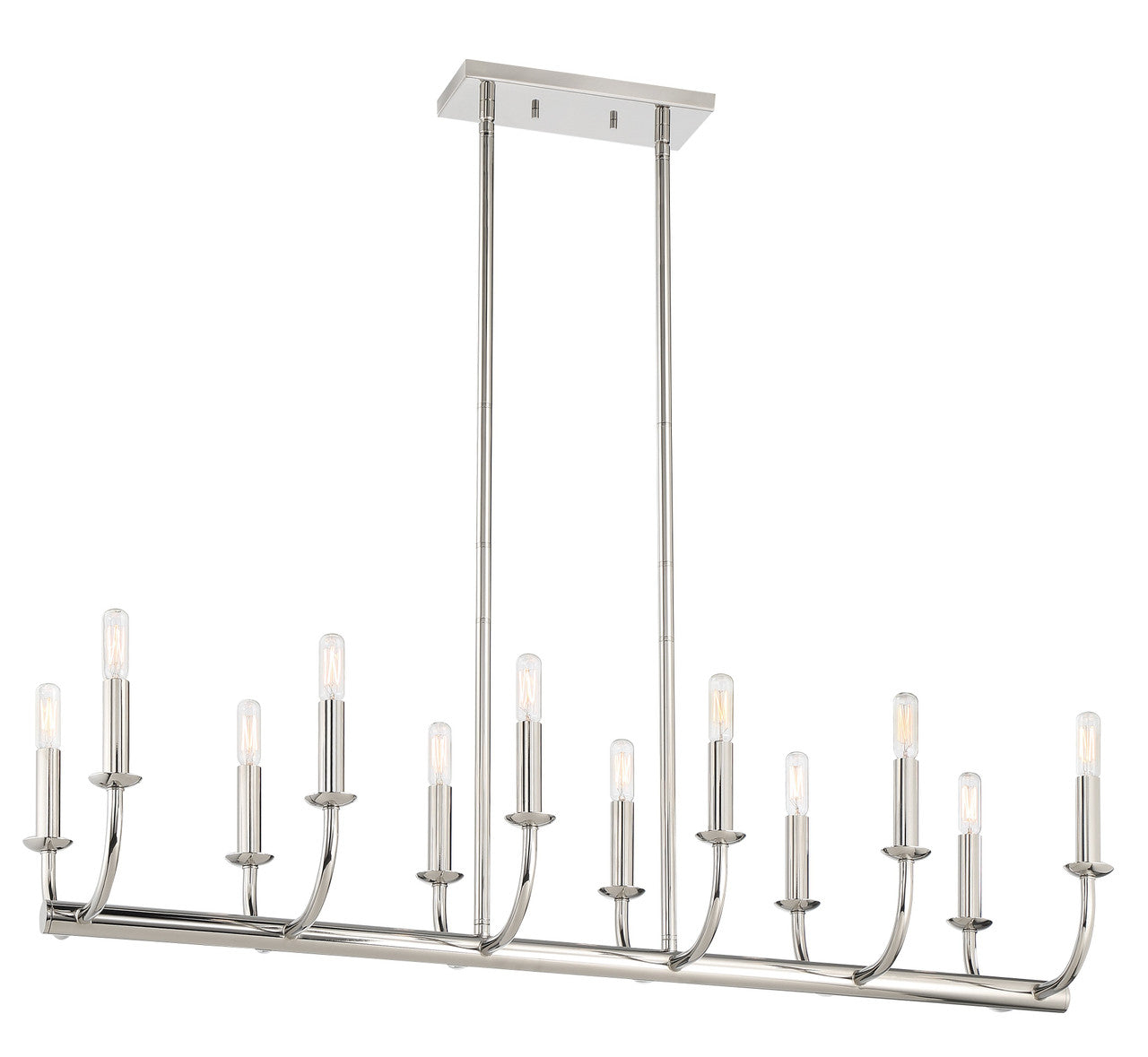 Crystorama Bailey 12 Light Polished Nickel Chandelier BAI-A2112-PN