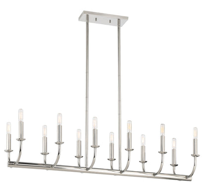 Crystorama Bailey 12 Light Polished Nickel Chandelier BAI-A2112-PN