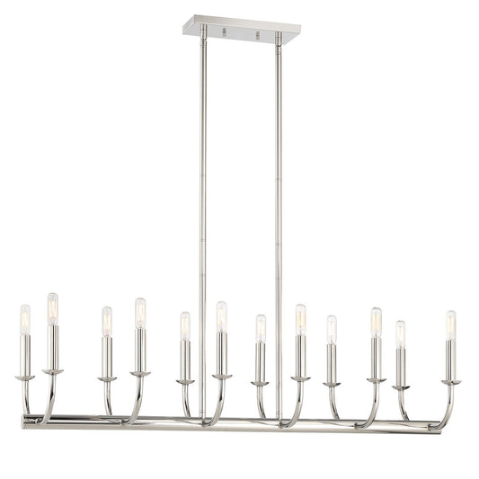 Crystorama Bailey 12 Light Polished Nickel Chandelier BAI-A2112-PN