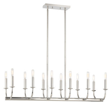 Crystorama Bailey 12 Light Polished Nickel Chandelier BAI-A2112-PN