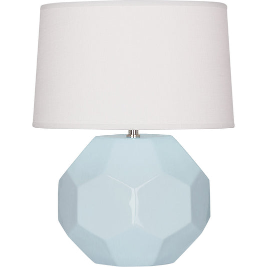 Robert Abbey  Baby Blue Franklin Table Lamp in Baby Blue Glazed Ceramic BB01