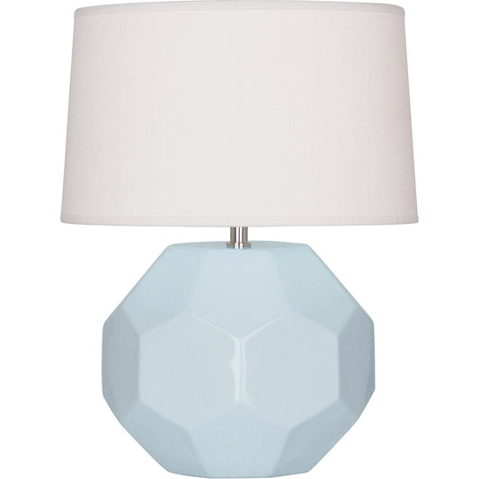 Robert Abbey  Baby Blue Franklin Accent Lamp in Baby Blue Glazed Ceramic BB02