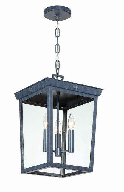 Crystorama Belmont 3 Light Graphite Outdoor Pendant BEL-A8065-GE