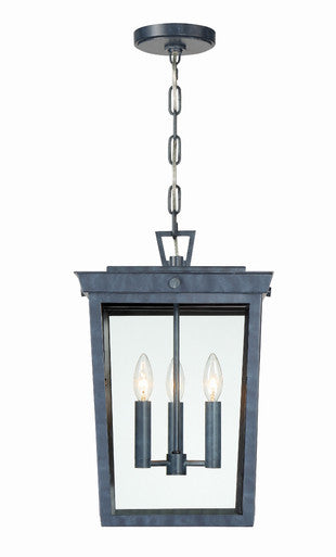 Crystorama Belmont 3 Light Graphite Outdoor Pendant BEL-A8065-GE