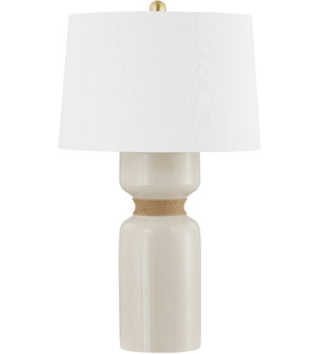 Hudson Valley Lighting Mindy 1 Light Table Lamp in Aged Brass BKO1101-AGB/CIC