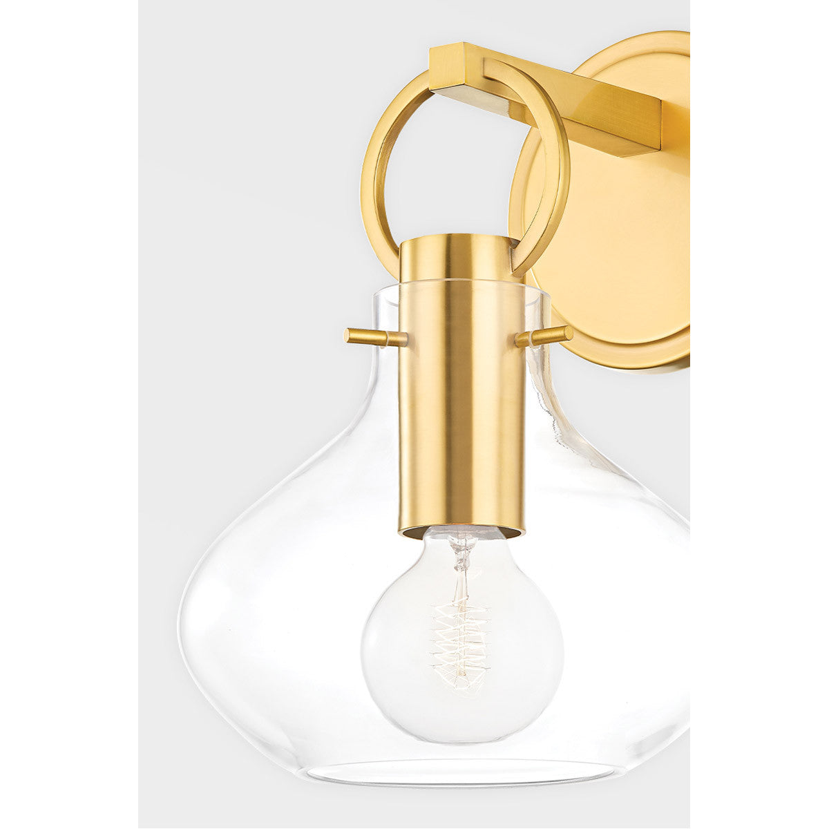 Hudson Valley Lighting Lina Wall Sconce in Aged Brass BKO251-AGB