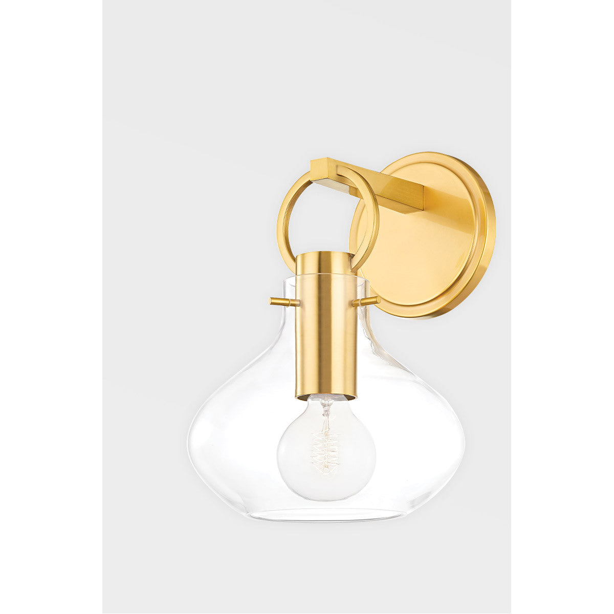 Hudson Valley Lighting Lina Wall Sconce in Aged Brass BKO251-AGB