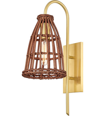 Hudson Valley Lighting Jordan 1 Light Wall Sconce in Aged Brass BKO700-AGB