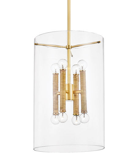 Hudson Valley Lighting Barlow 8 Light Lantern in Aged Brass BKO801-AGB