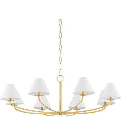 Hudson Valley Lighting Stacey 8 Light Chandelier in Aged Brass BKO902-AGB