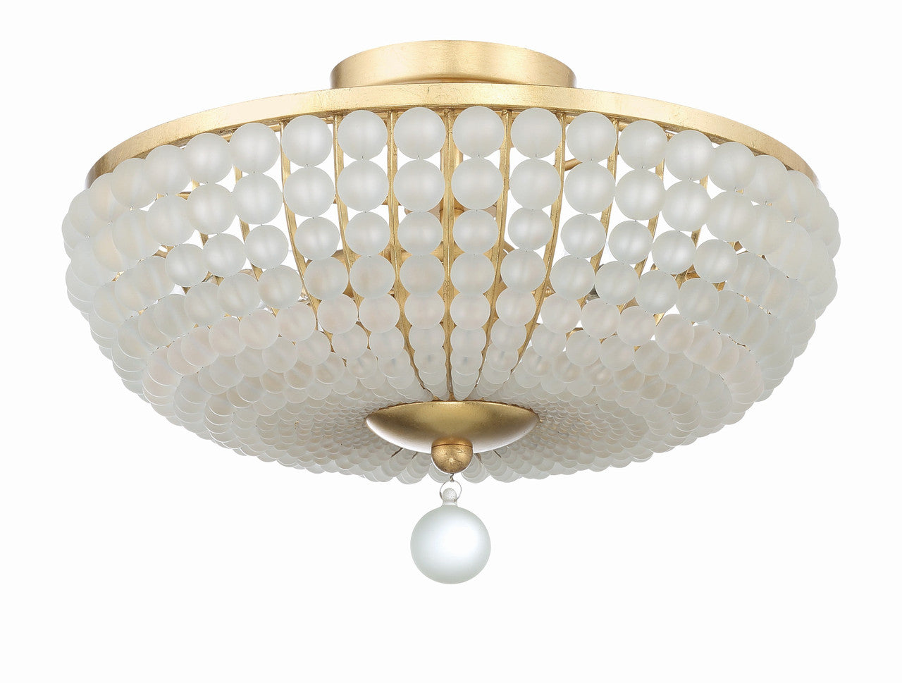 Crystorama Bella 3 Light Antique Gold Ceiling Mount BLA-10660-GA