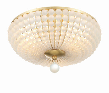 Crystorama Bella 3 Light Antique Gold Ceiling Mount BLA-10660-GA