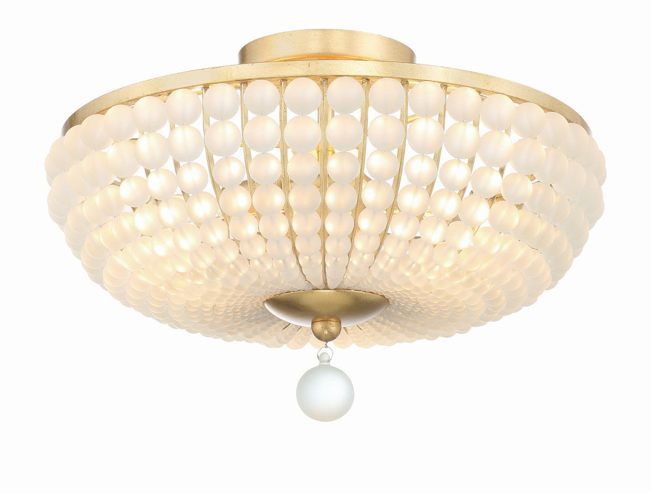 Crystorama Bella 3 Light Antique Gold Ceiling Mount BLA-10660-GA