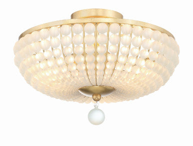 Crystorama Bella 3 Light Antique Gold Ceiling Mount BLA-10660-GA