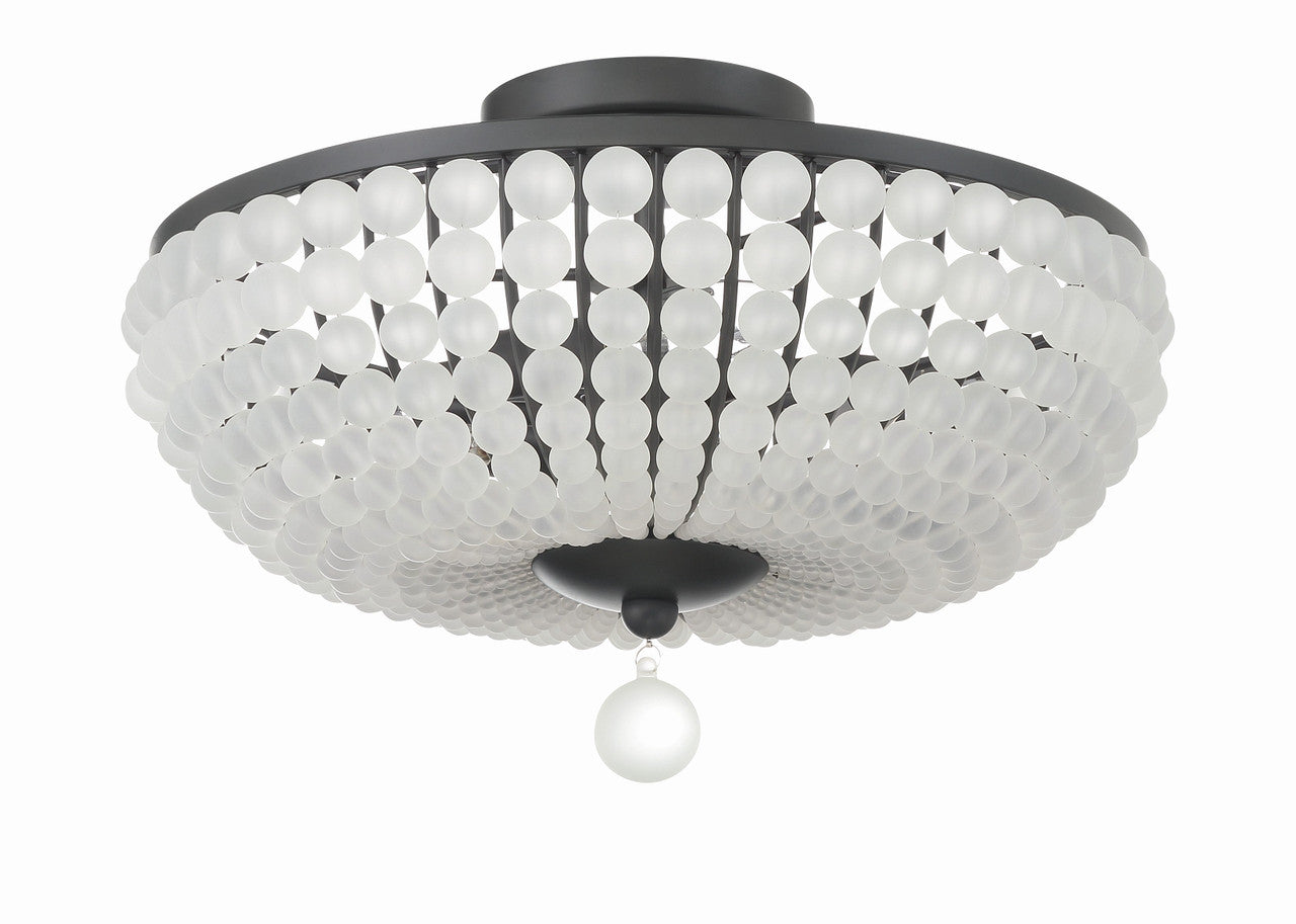 Crystorama Bella 3 Light Matte Black Ceiling Mount BLA-10660-MK