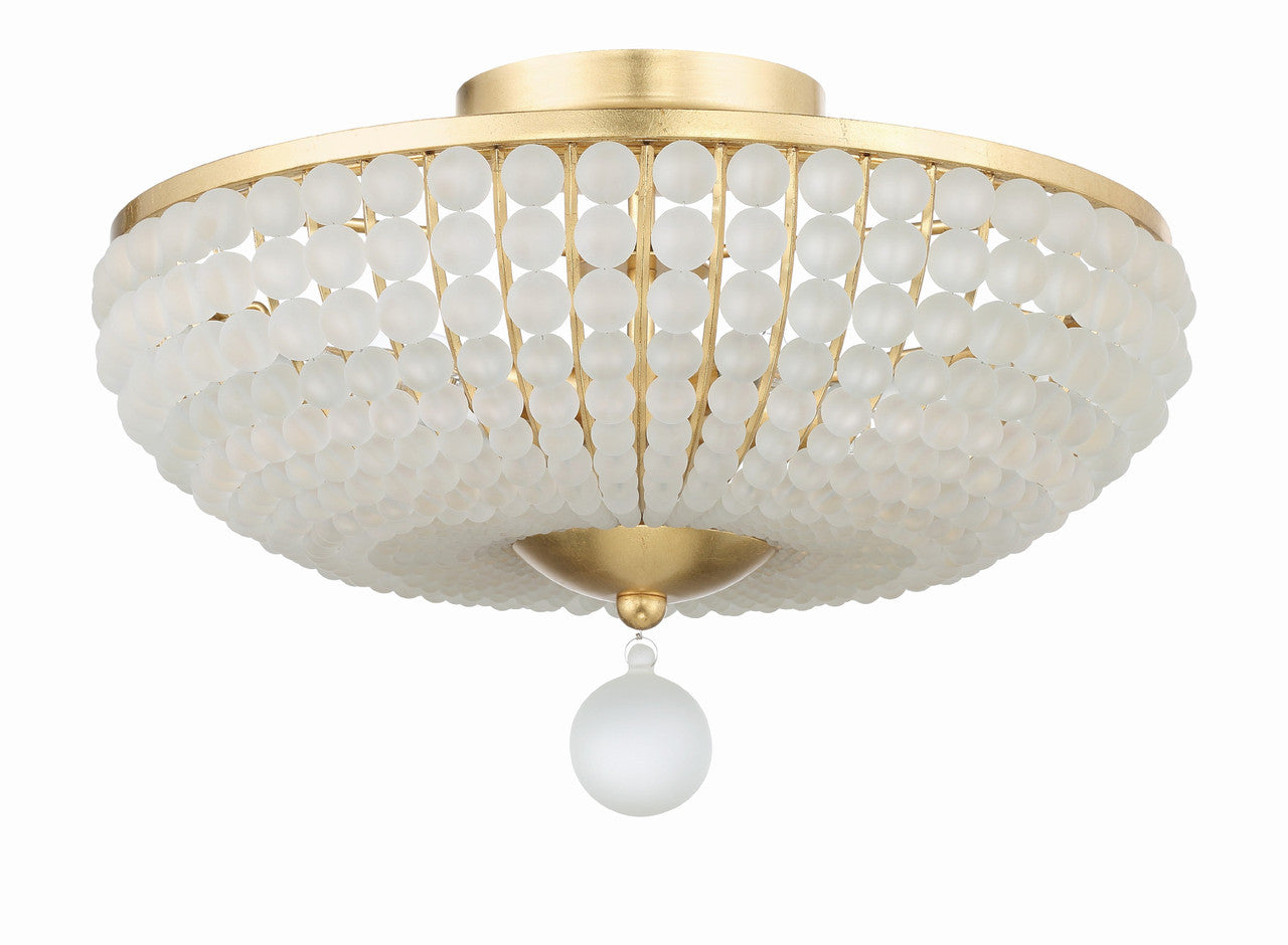 Crystorama Bella 4 Light Antique Gold Ceiling Mount BLA-10665-GA