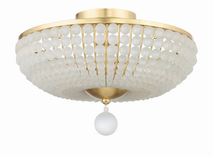 Crystorama Bella 4 Light Antique Gold Ceiling Mount BLA-10665-GA