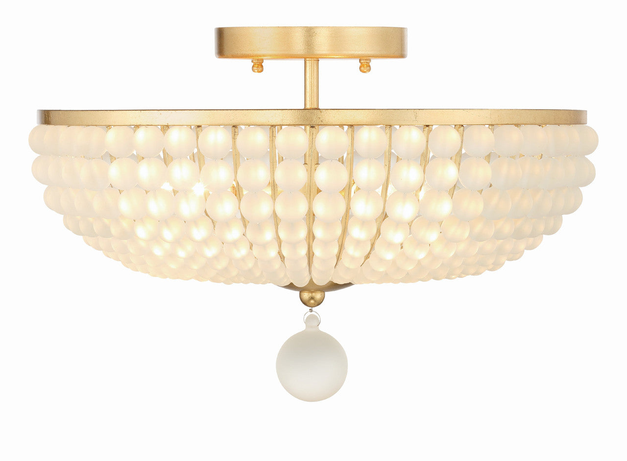 Crystorama Bella 4 Light Antique Gold Ceiling Mount BLA-10665-GA