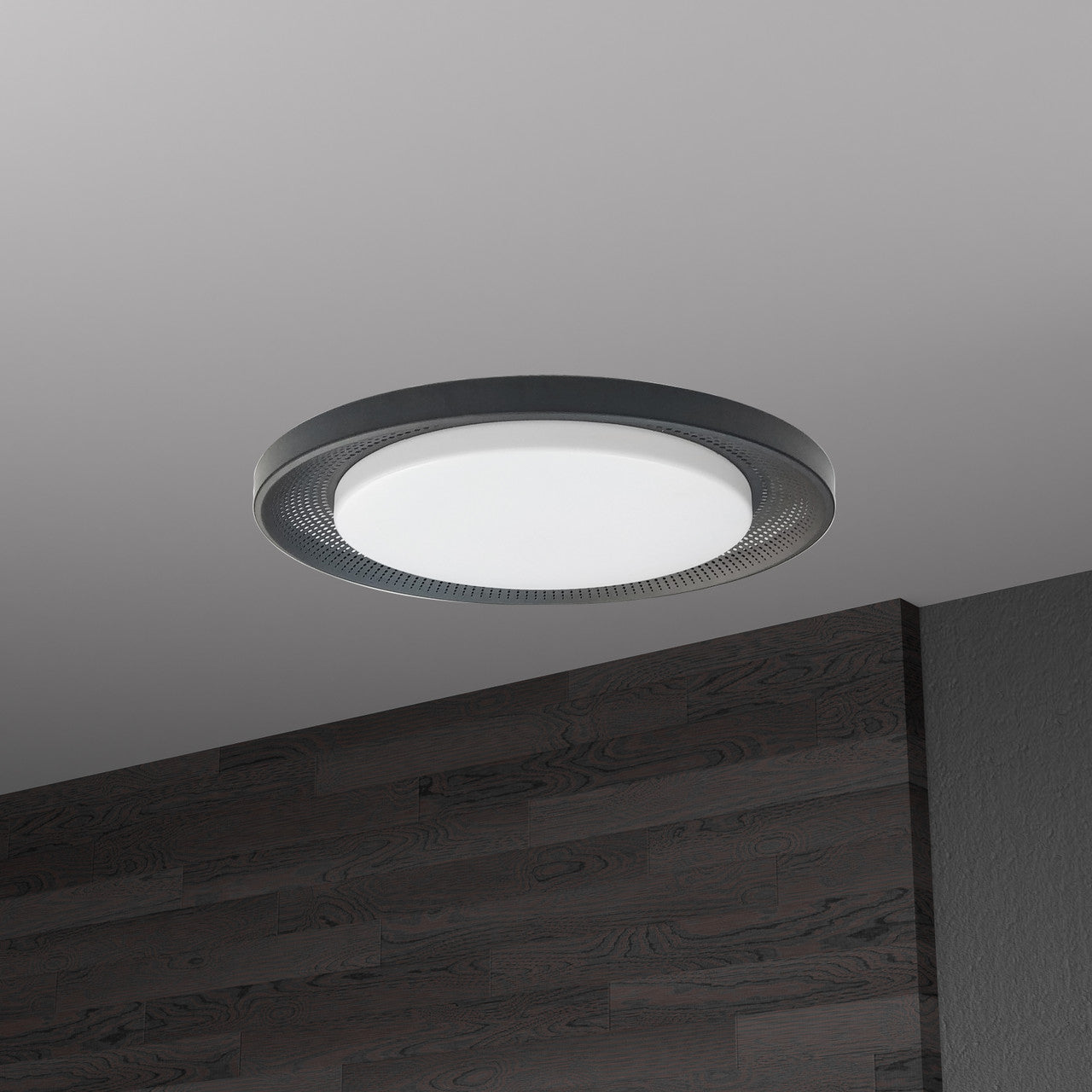 Dainolite 30W Flush Mount Matte Black with White Acrylic Diffuser BLL-1730LEDFH-MB